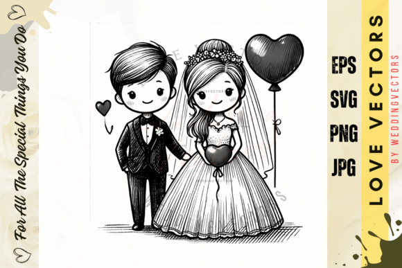 C3626: Wedding & Love Vectors for Design