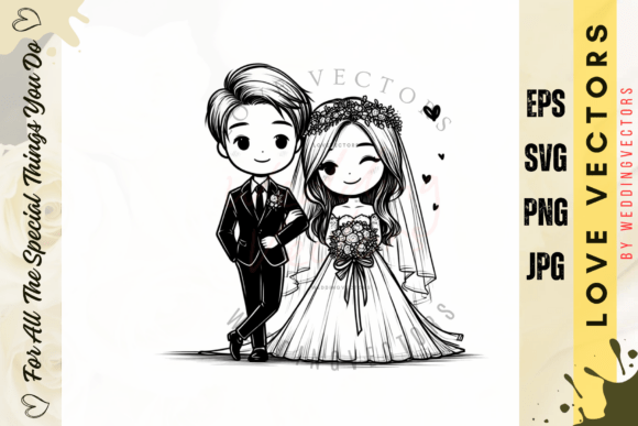 Elegant Wedding Illustrations for Modern Design
