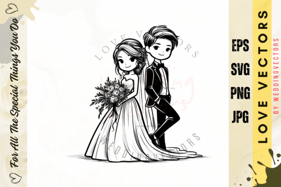 Elegant Wedding Illustrations: The C2633 Collection