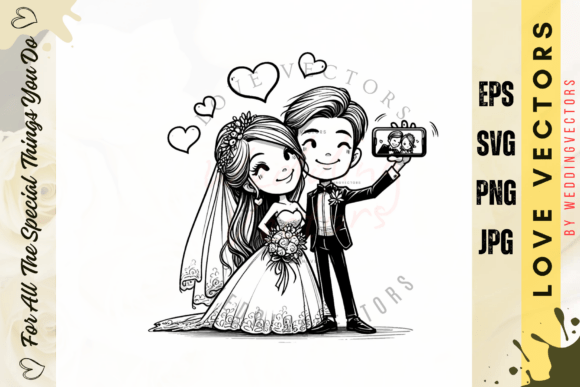 Elegant Wedding Vectors: Modern Design for Romance