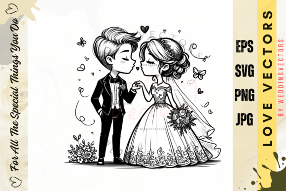 Elevate Romance-Focused Designs with C3754 Vectors