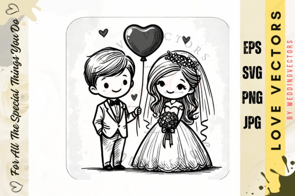 Elevate Romance in Design with Wedding Couple & Love Vectors