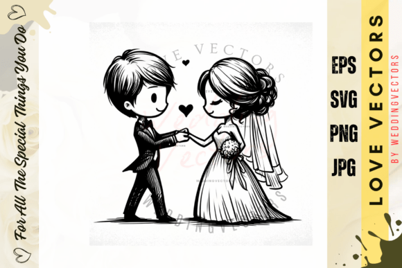 Elevate Wedding Designs with C3758 Love Vectors