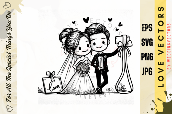 Elevate Your Designs with C3190 Wedding & Love Vectors