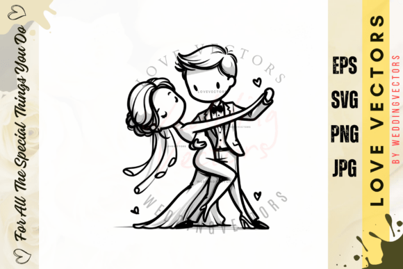 Elevate Your Designs with Wedding Couple and Love Vectors - C3613