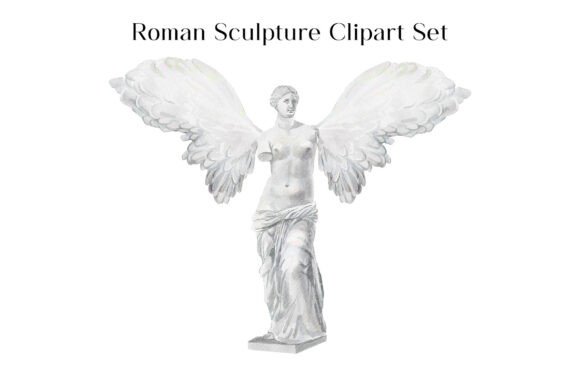 Roman Sculpture Watercolor Clipart Set: Elegance for Modern Design
