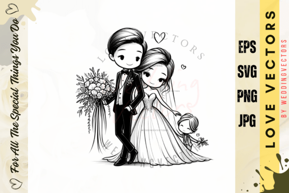 Wedding Couple and Love Vectors - C2647: A Designer's Guide
