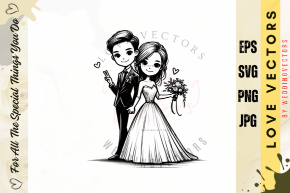 Wedding Couple and Love Vectors - C2651: A Designer's Guide