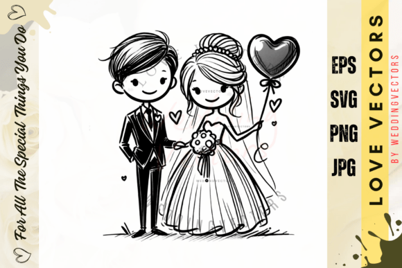 Wedding Couple and Love Vectors - C3452: Design Inspiration