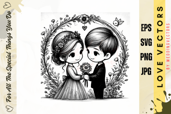Wedding Couple and Love Vectors - C3633: A Designer's Guide