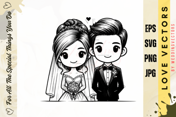 Wedding Couple & Love Vectors: Designing with C3169